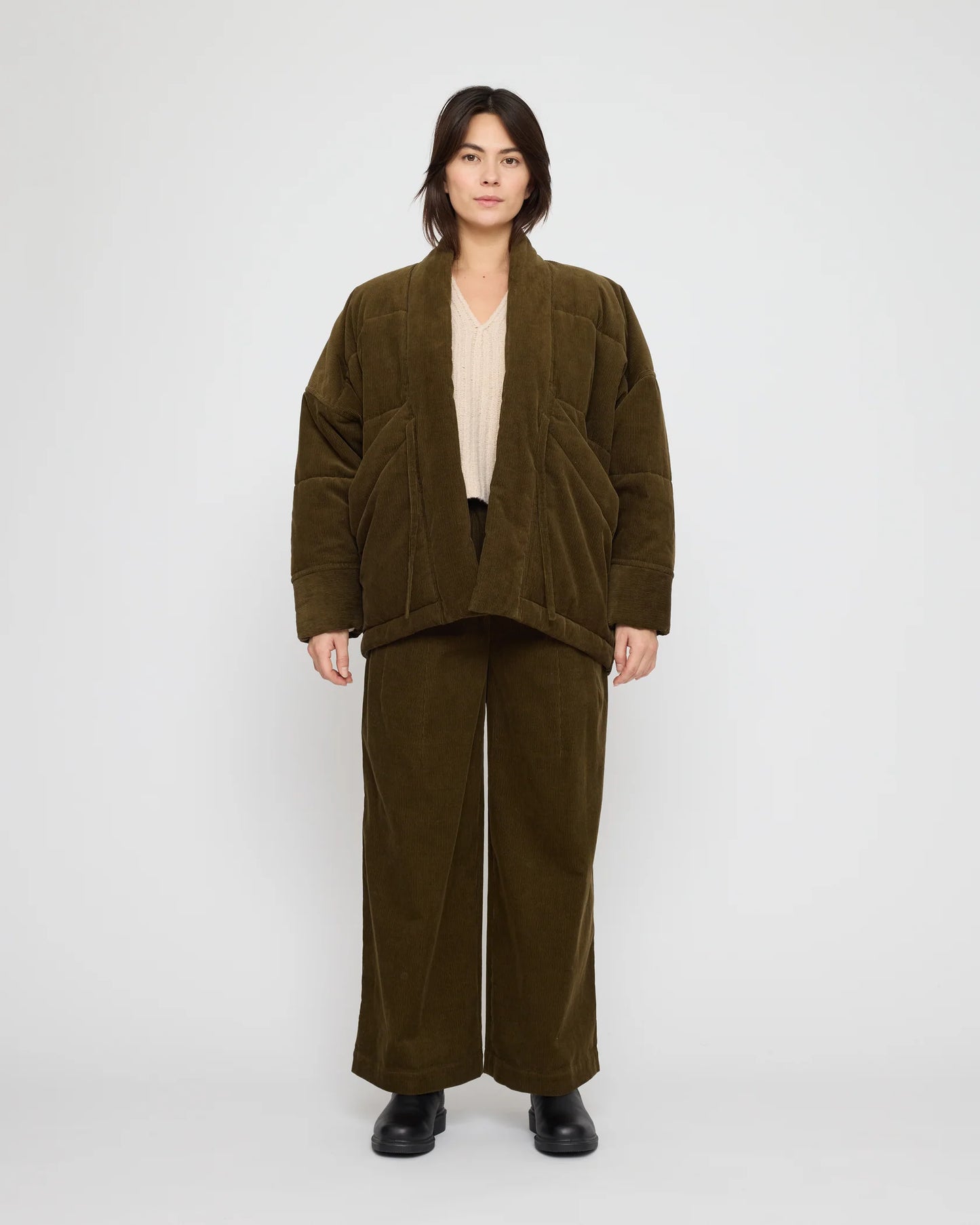 7115 by Szeki Unisex Sumo Puffer - Corduroy Edition - Olive Corduroy