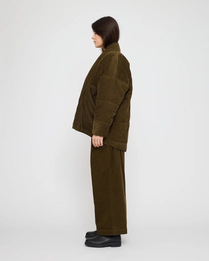 7115 by Szeki Unisex Sumo Puffer - Corduroy Edition - Olive Corduroy