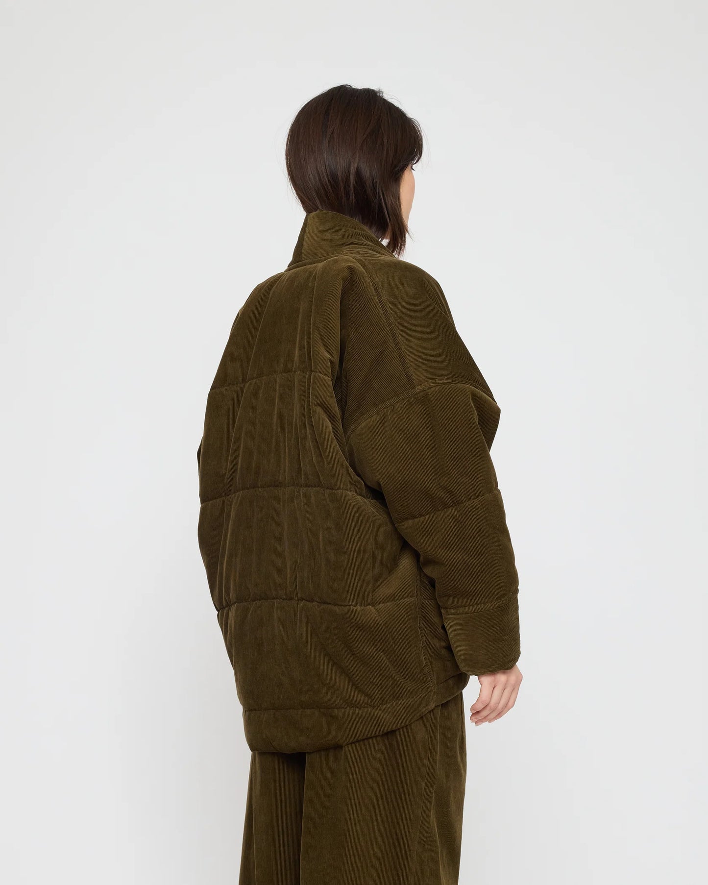 7115 by Szeki Unisex Sumo Puffer - Corduroy Edition - Olive Corduroy