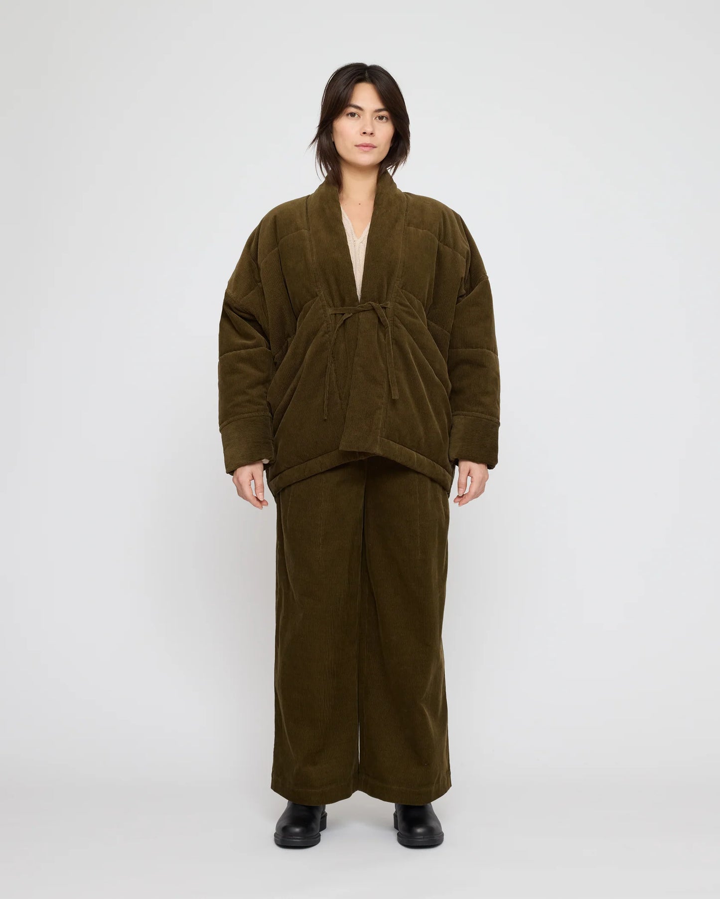 7115 by Szeki Unisex Sumo Puffer - Corduroy Edition - Olive Corduroy