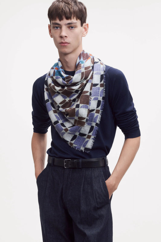 ÉPICE Paris Square Scarf GW2564 - E Stone