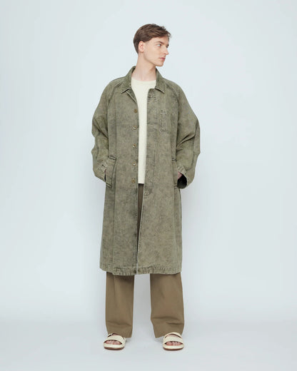 7115 by Szeki Fall Duster - Spotted Washed Olive