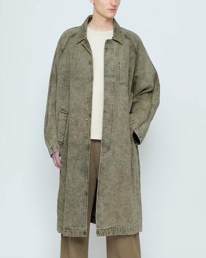 7115 by Szeki Fall Duster - Spotted Washed Olive