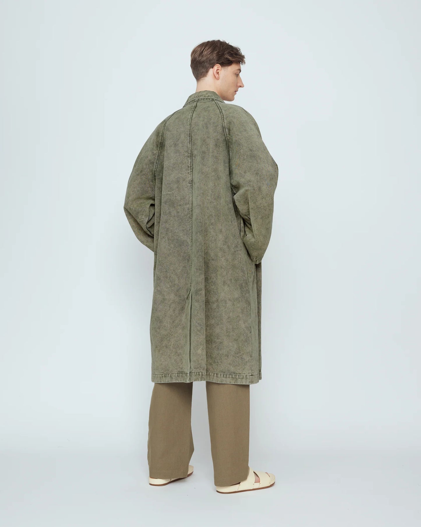 7115 by Szeki Fall Duster - Spotted Washed Olive