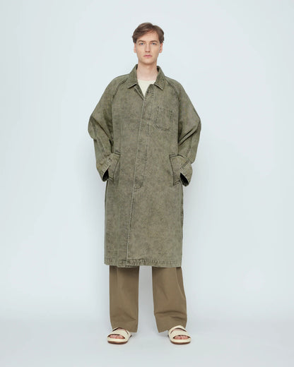 7115 by Szeki Fall Duster - Spotted Washed Olive
