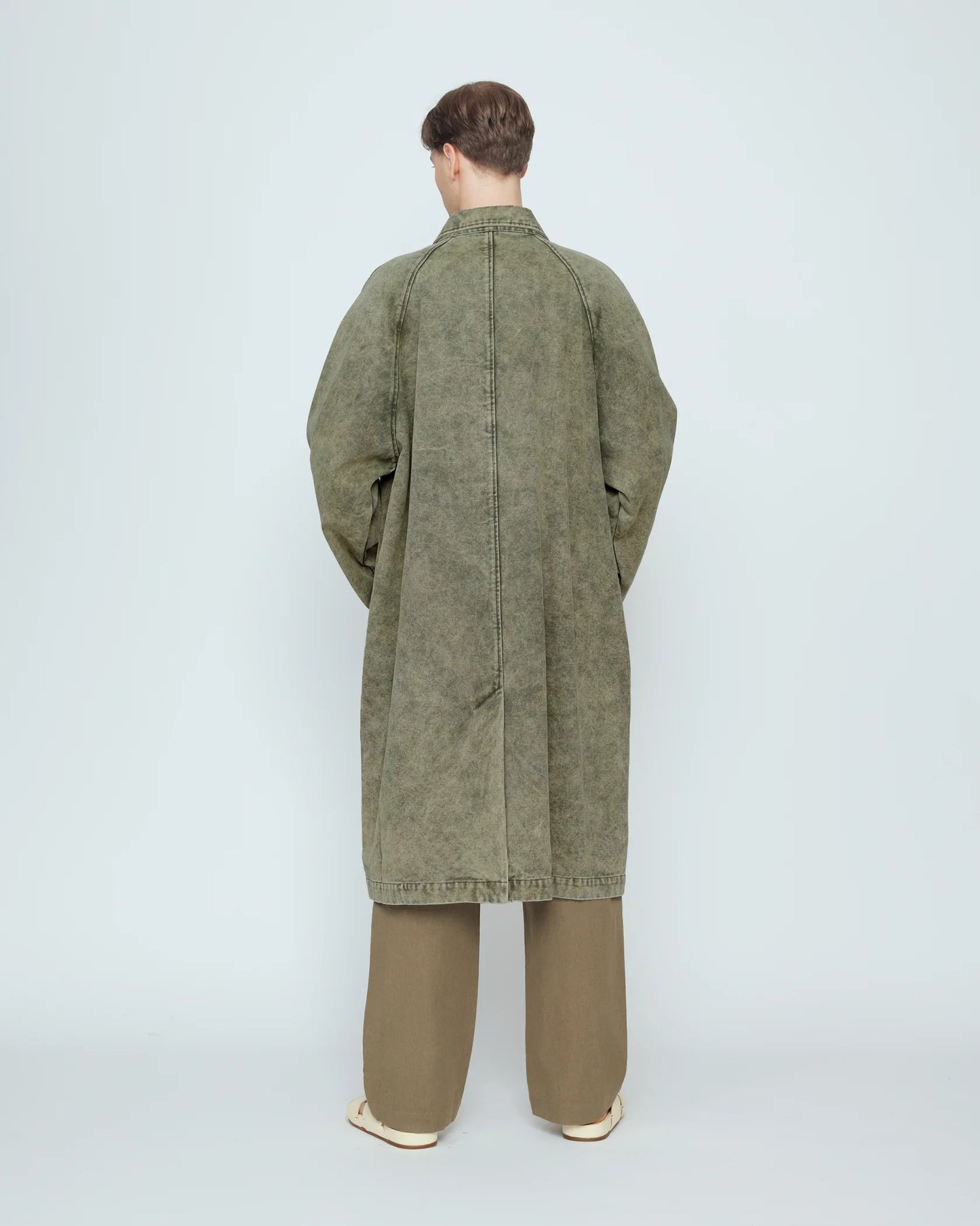 7115 by Szeki Fall Duster - Spotted Washed Olive