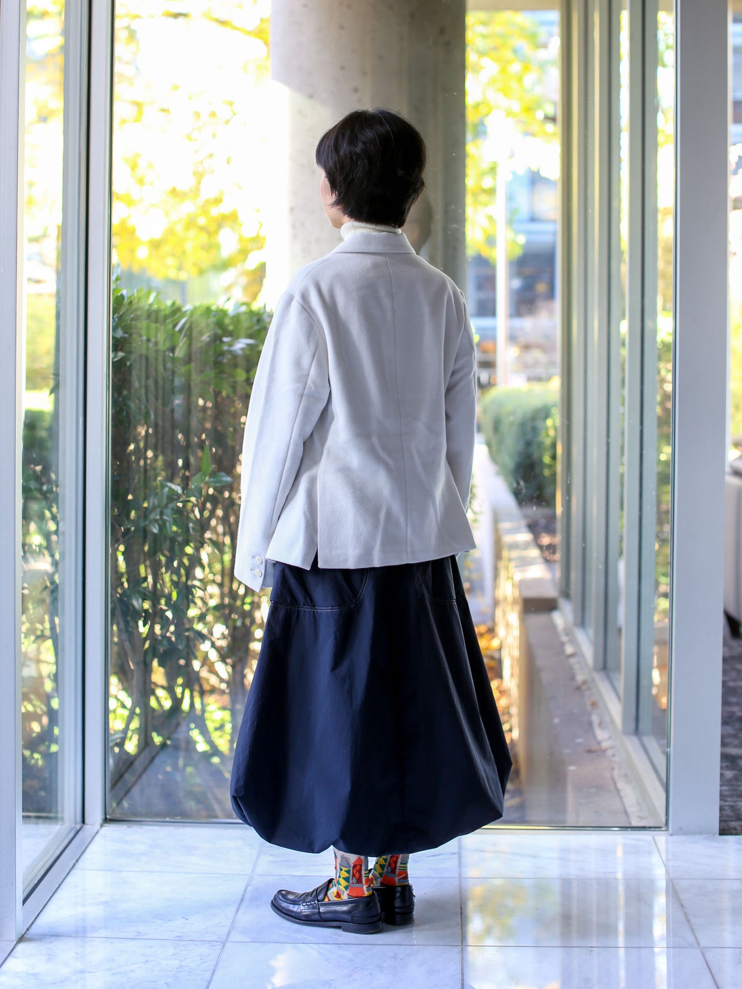 Veritecoeur Suede Wool Jacket - Creamy Ivory