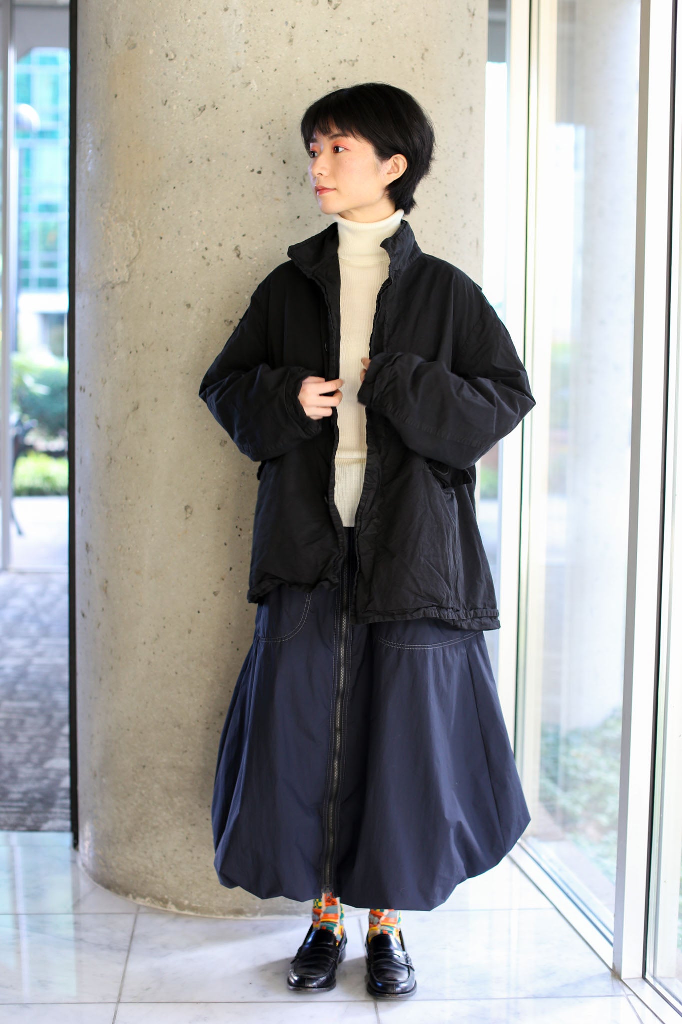 Veritecoeur Garment-dye Trench Coat - Black