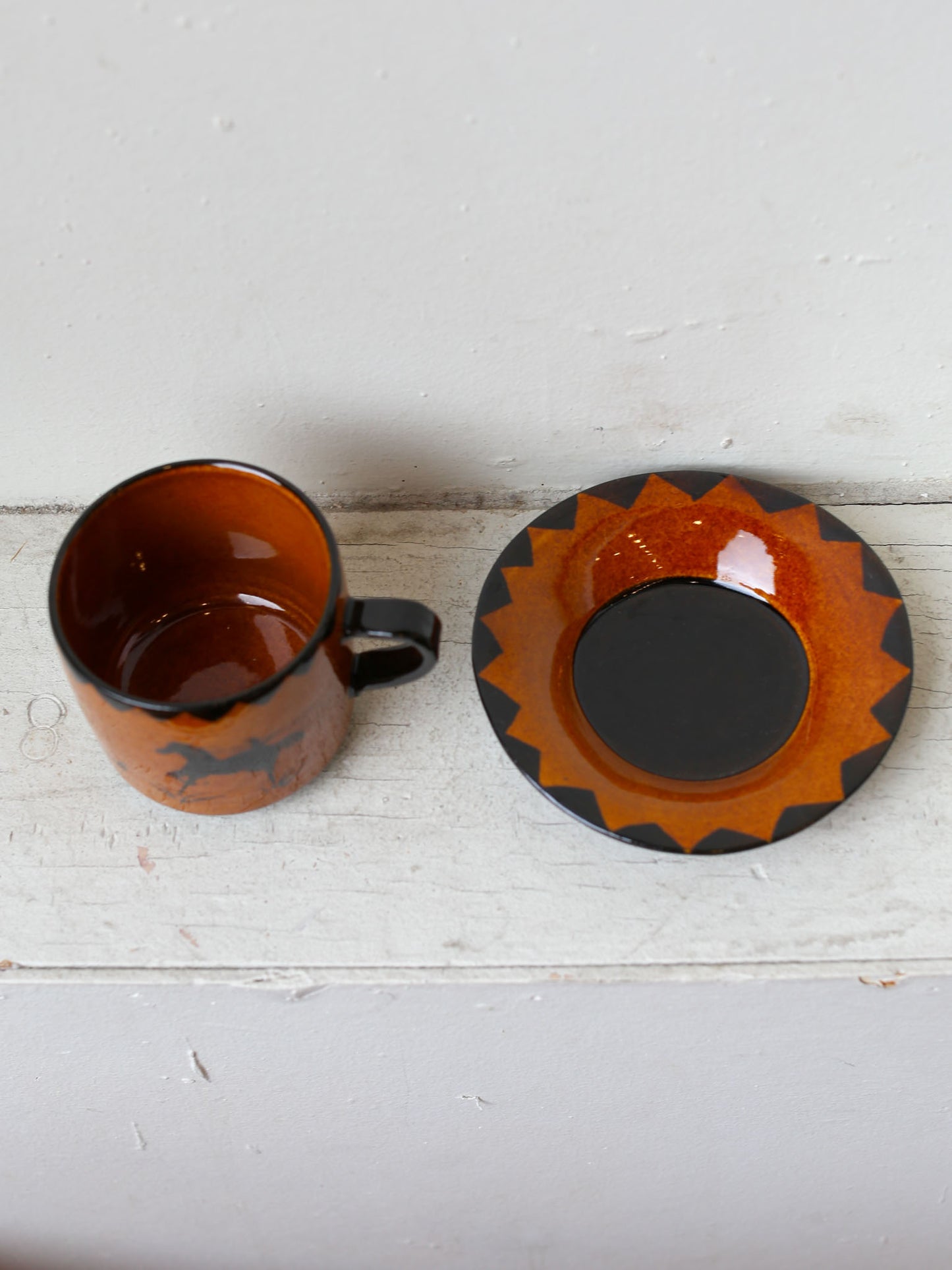 Horse Cup & Saucer Set by Misao Yajima