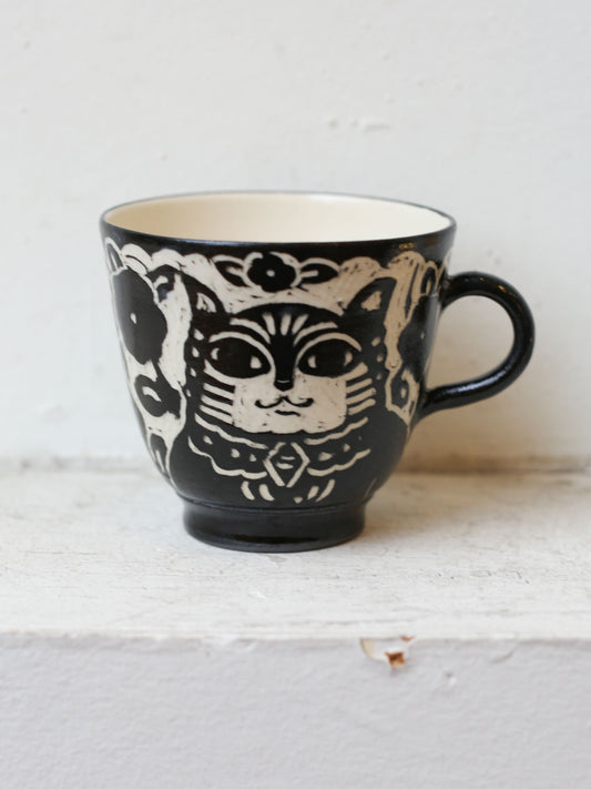 [No. 4] Cat Mug by Misao Yajima 矢島操