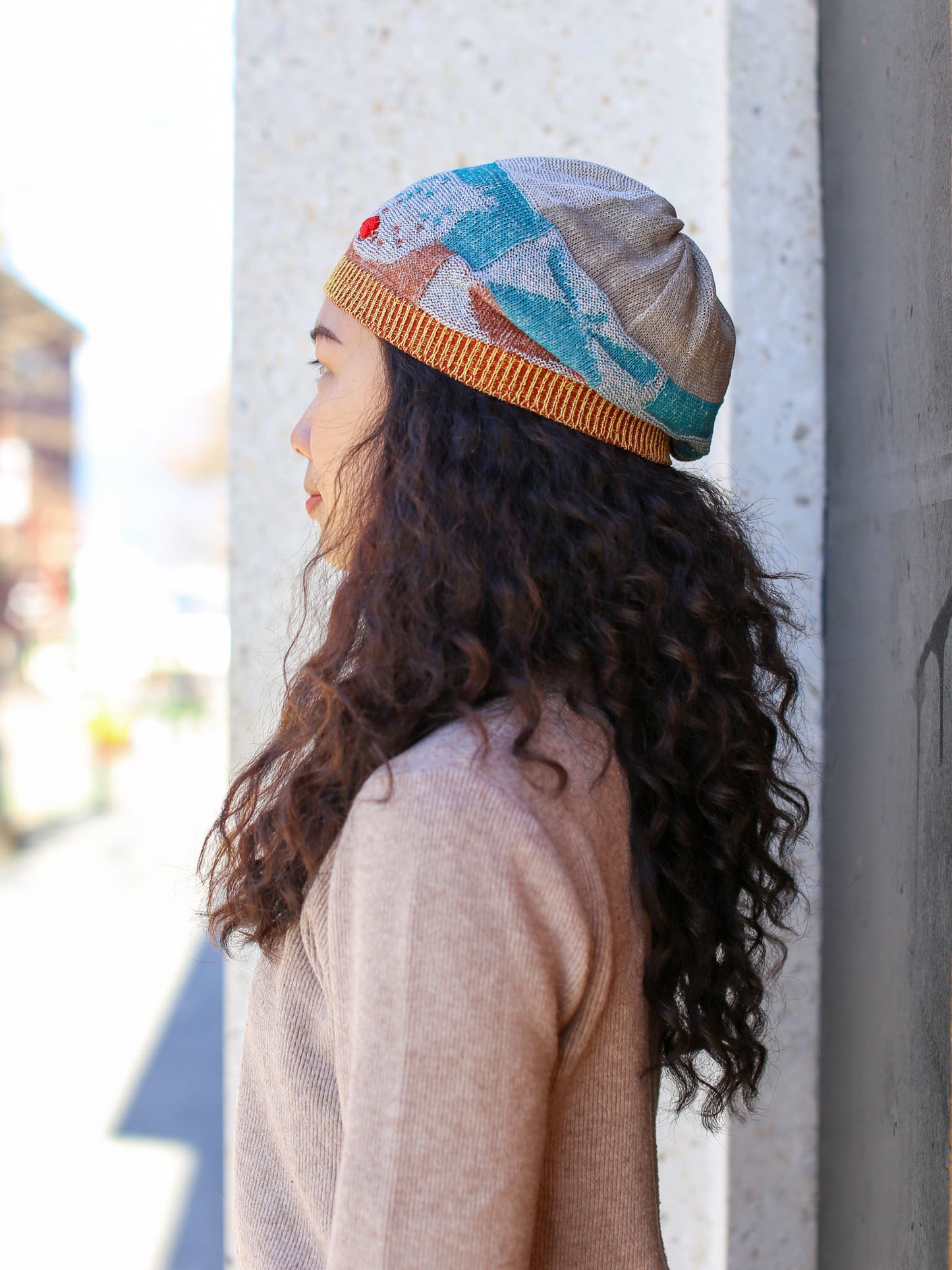 M. & Kyoko Spring Knitted Cap - Yellow