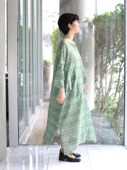 Hannoh Wessel Printed Dress Detta - Green Check