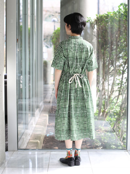 Hannoh Wessel Printed Dress Deborah - Green Check