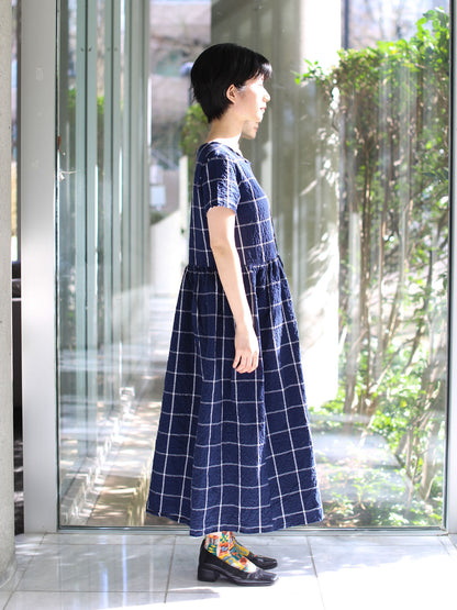 Hannoh Wessel Dress Demi - Navy Check