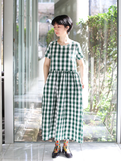 Hannoh Wessel Dress Demi - Green Check