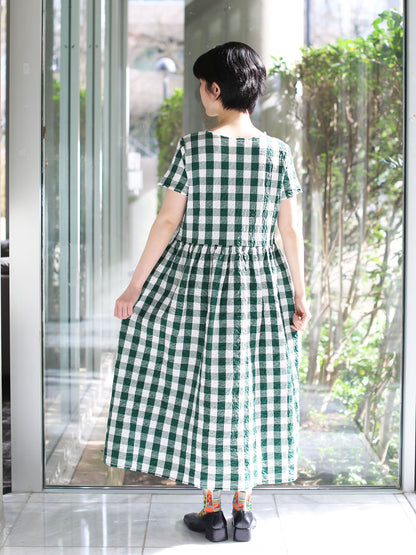 Hannoh Wessel Dress Demi - Green Check