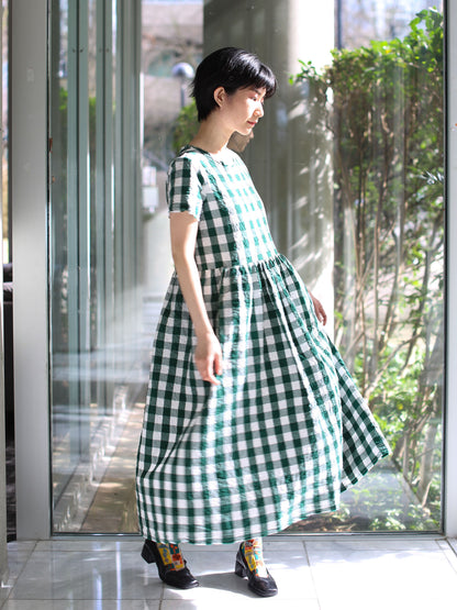 Hannoh Wessel Dress Demi - Green Check