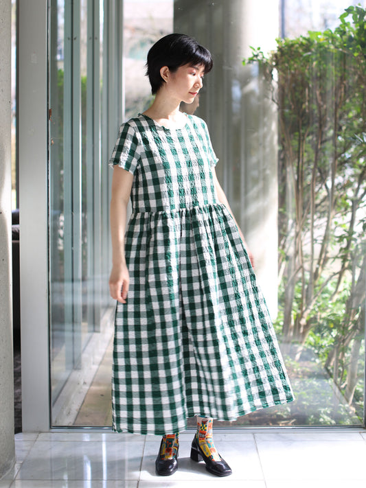 Hannoh Wessel Dress Demi - Green Check