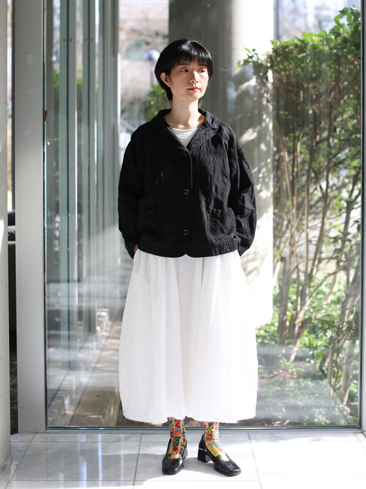 Fuga Fuga Cotton Linen Woven Jacket - Black