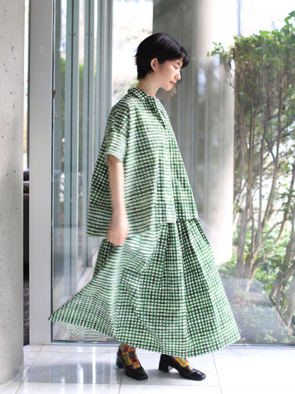 Hannoh Wessel Printed Shirt Serenity- Green Check