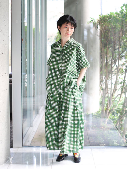 Hannoh Wessel Printed Shirt Serenity- Green Check