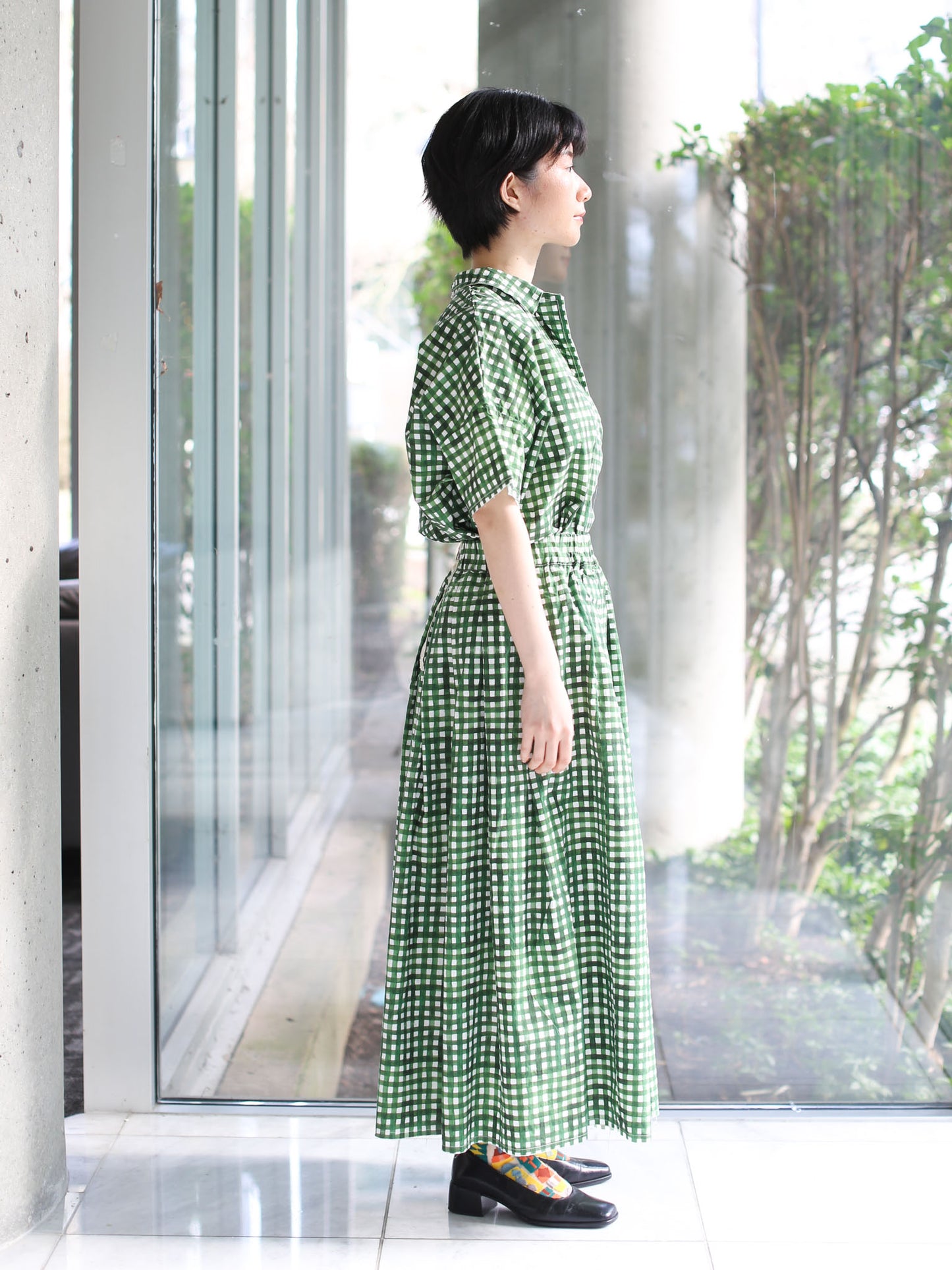 Hannoh Wessel Printed Skirt Jolisa- Green Check