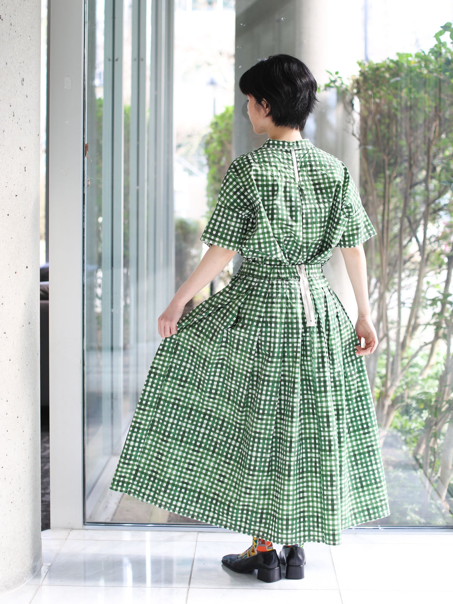 Hannoh Wessel Printed Skirt Jolisa- Green Check