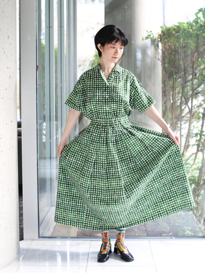 Hannoh Wessel Printed Skirt Jolisa- Green Check