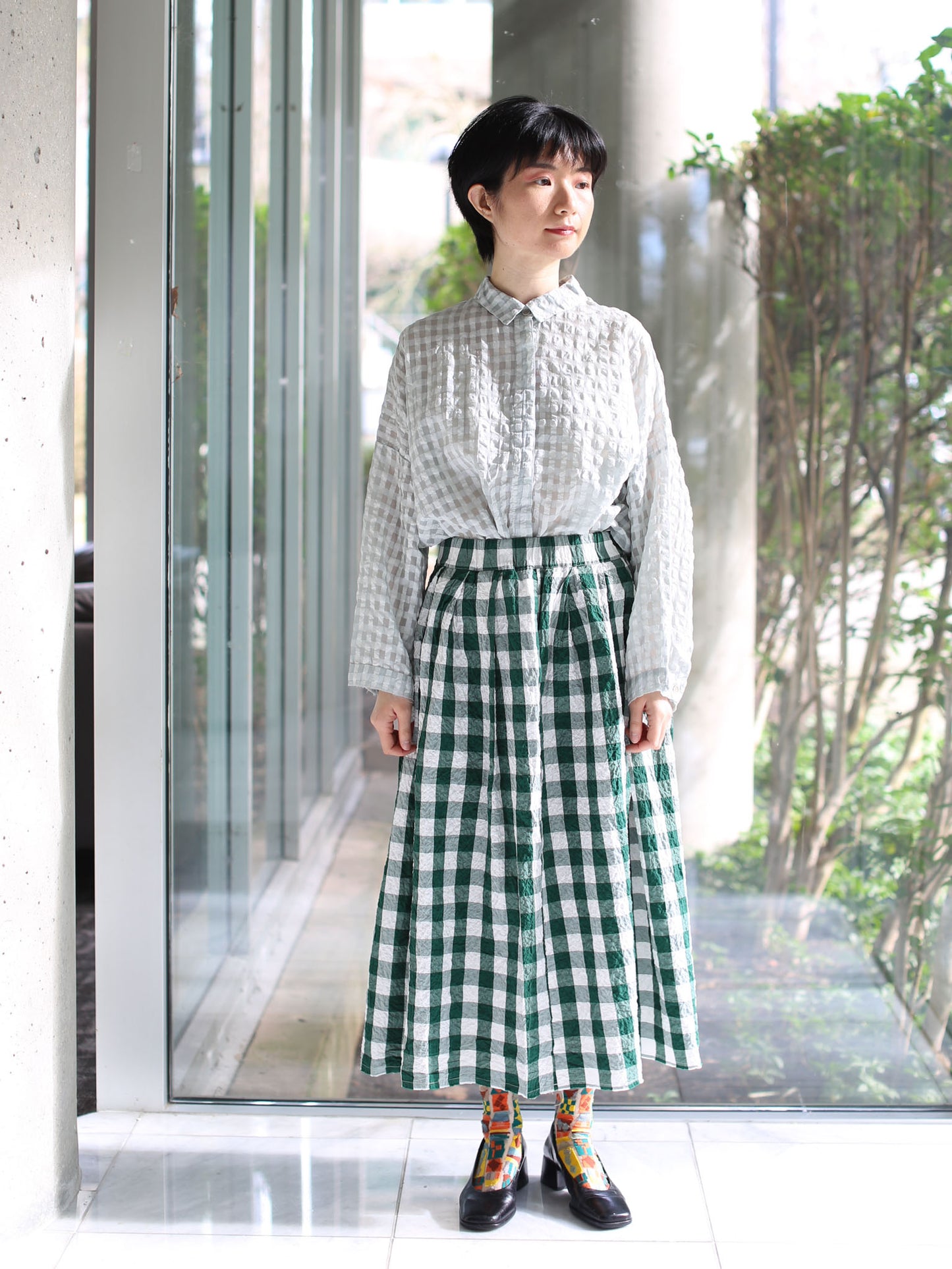 Hannoh Wessel Skirt Joquise - Green Check