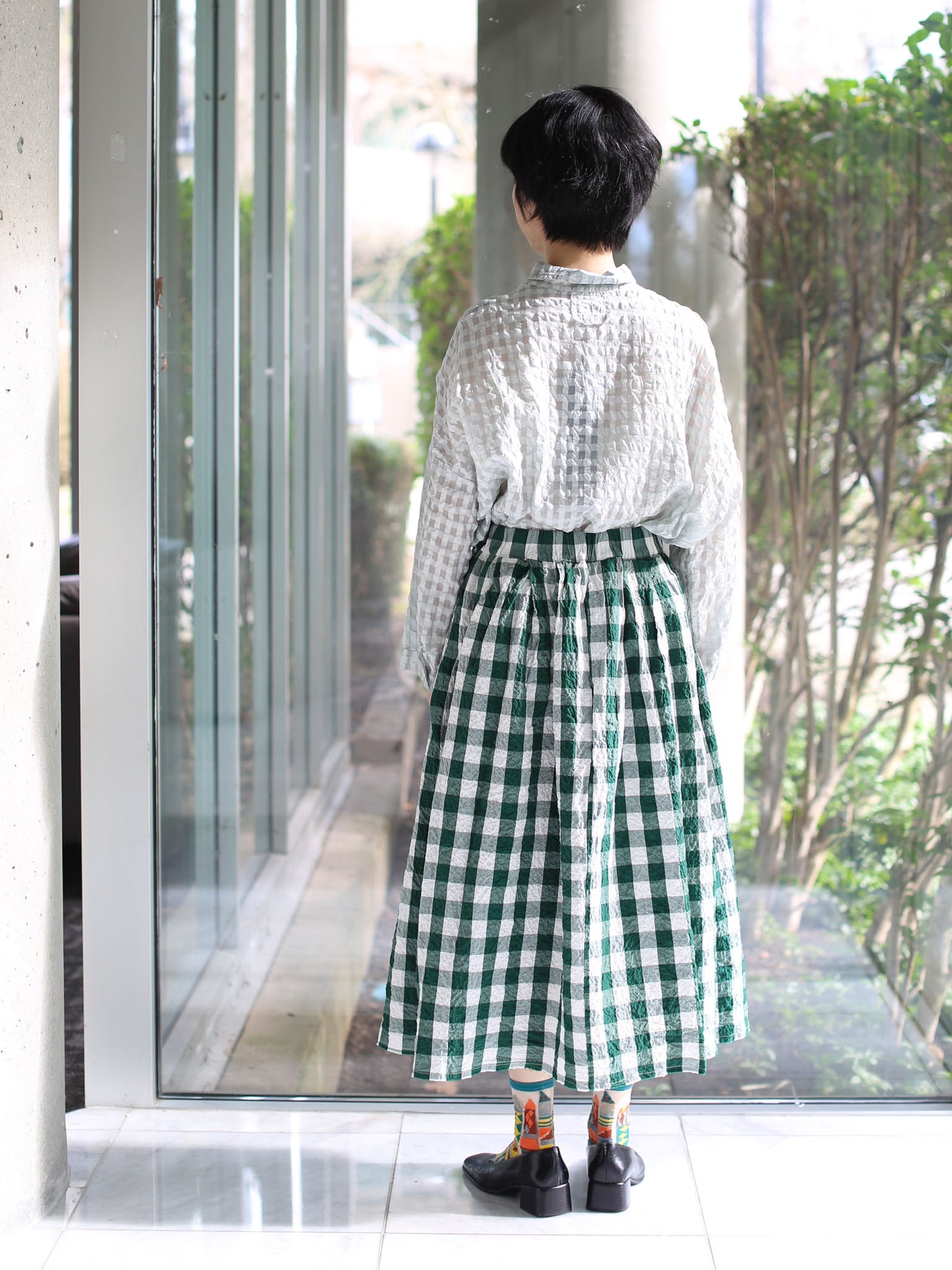 Hannoh Wessel Skirt Joquise - Green Check