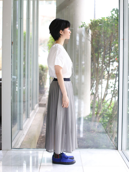 And Wander Silver Mesh Skirt