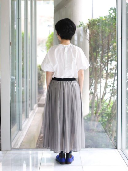 And Wander Silver Mesh Skirt