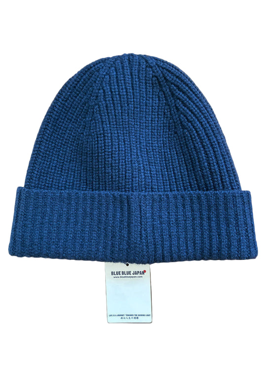 Blue Blue Japan Unisex Recycled Cashmere Beanie - Navy/Black