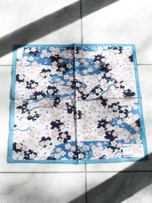 Blue Blue Japan Nagare Sakura Bandana - White