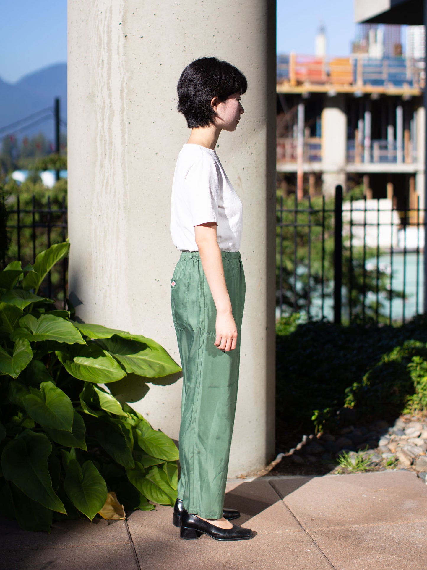 Danton Woman's Cupro Twill Easy Pants - Light Green