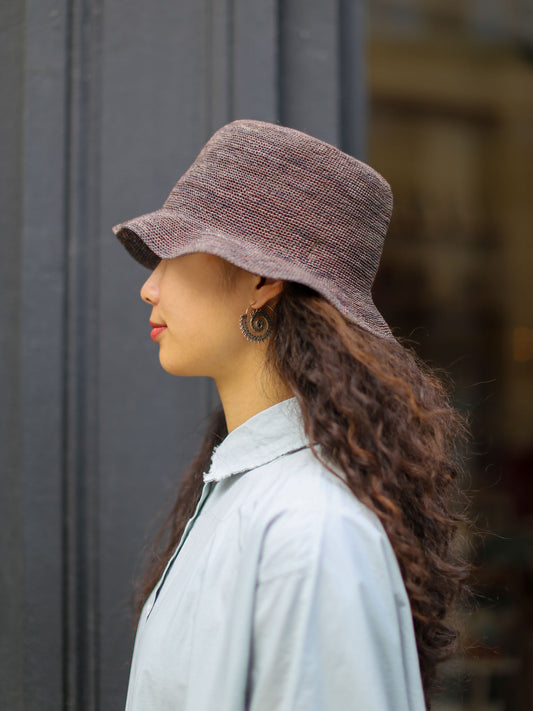 Sophie Digard Handmade Straw Hat - Smoke