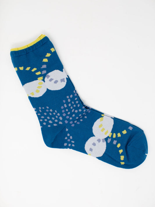M. & Kyoko Cotton Socks - Blue