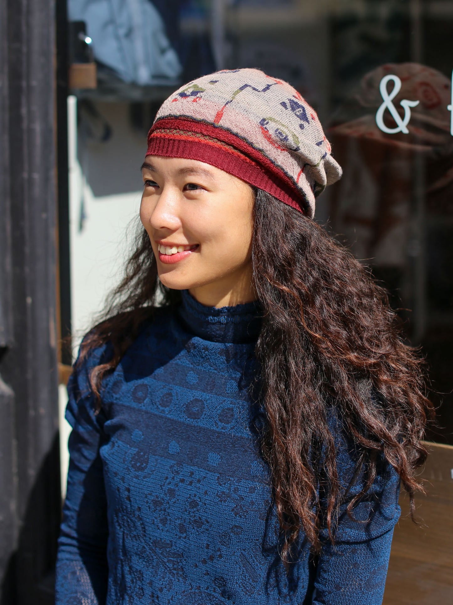 Fuga Fuga  Knitted Cap - Beige (7405)