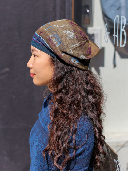 Fuga Fuga  Knitted Cap - Khaki (7405)