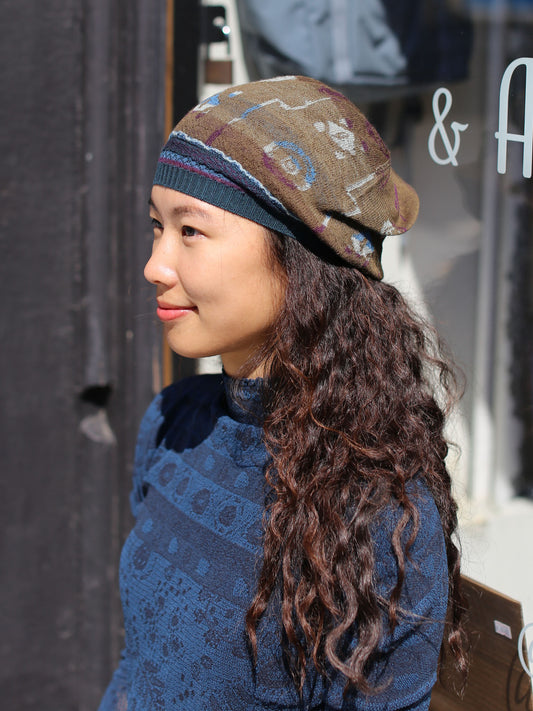 Fuga Fuga  Knitted Cap - Khaki (7405)