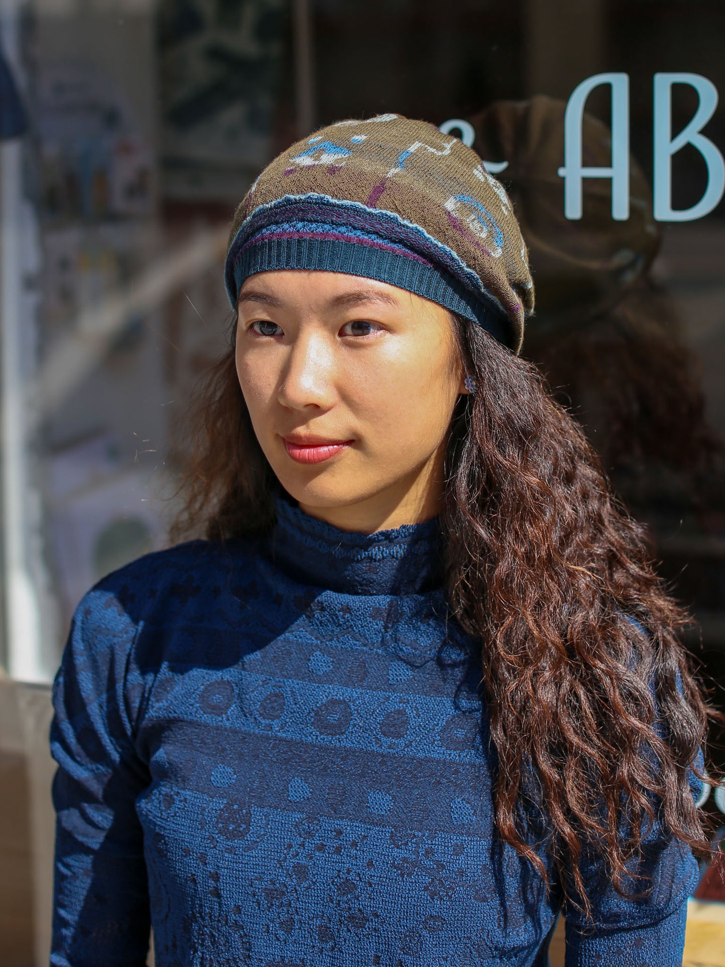 Fuga Fuga  Knitted Cap - Khaki (7405)