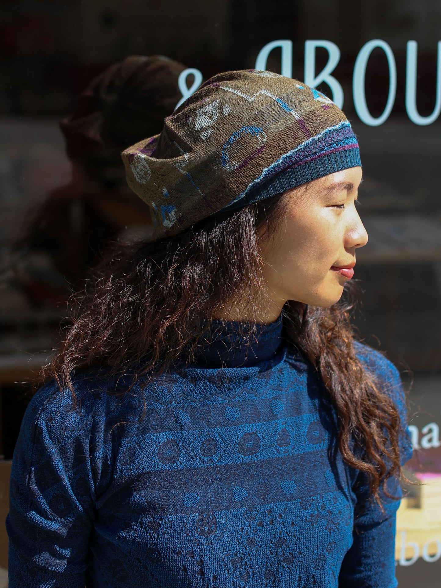 Fuga Fuga  Knitted Cap - Khaki (7405)