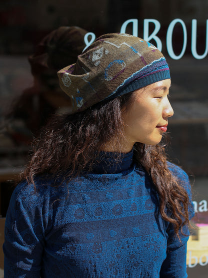 Fuga Fuga  Knitted Cap - Khaki (7405)
