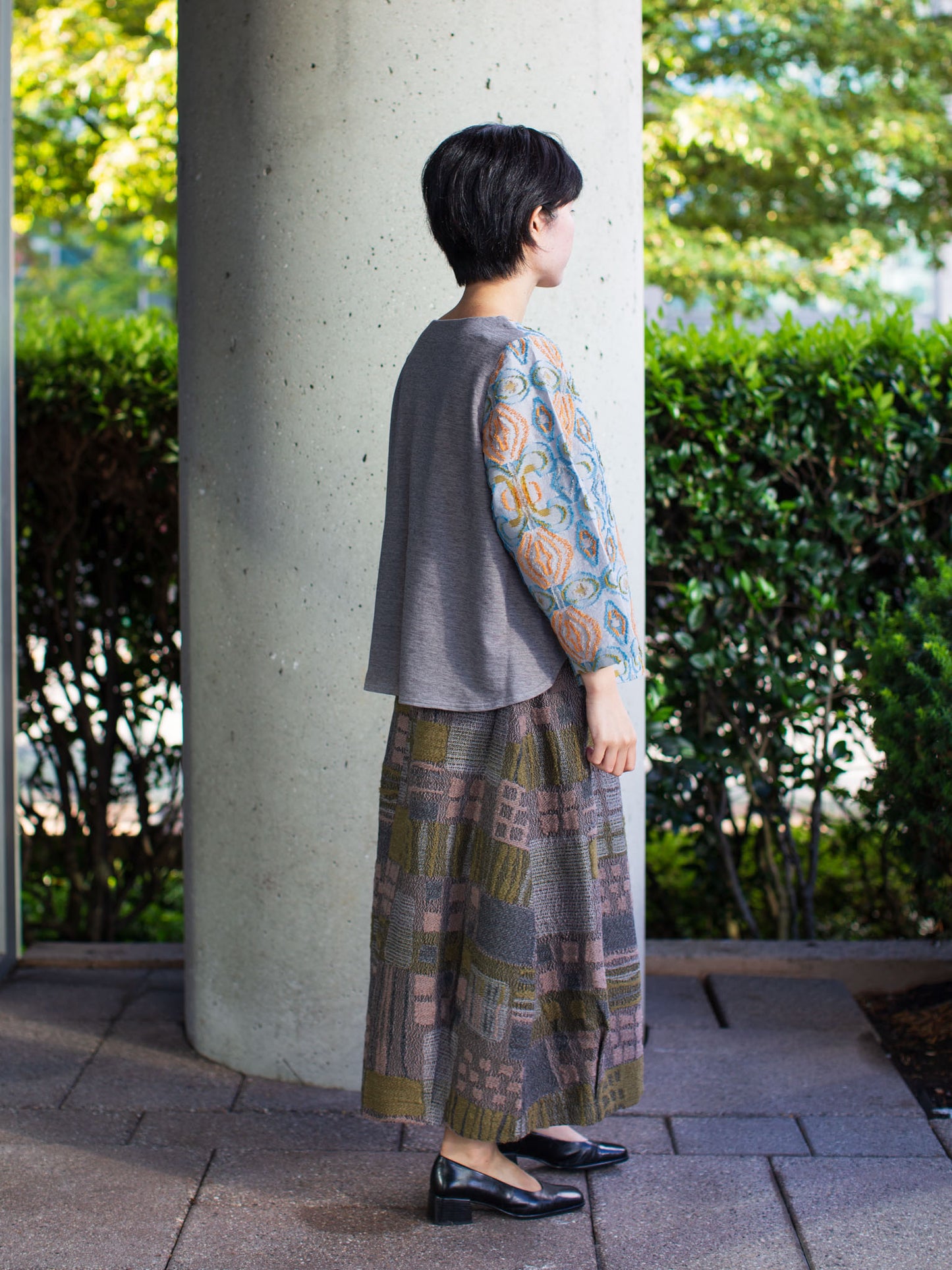 [50% off] M. & Kyoko Woven Pullover - Light Gray - 1469