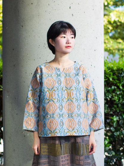 [50% off] M. & Kyoko Woven Pullover - Light Gray - 1469