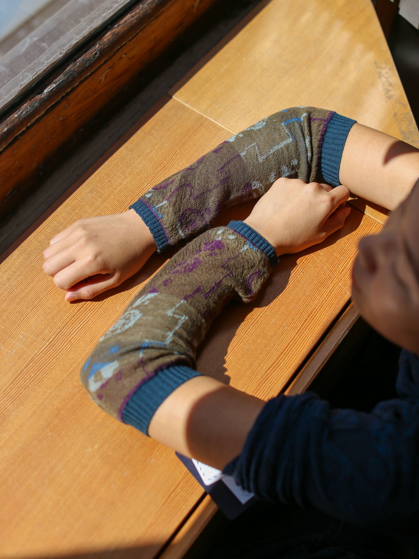 Fuga Fuga Knitted Wool Armwarmer - Khaki (7406)