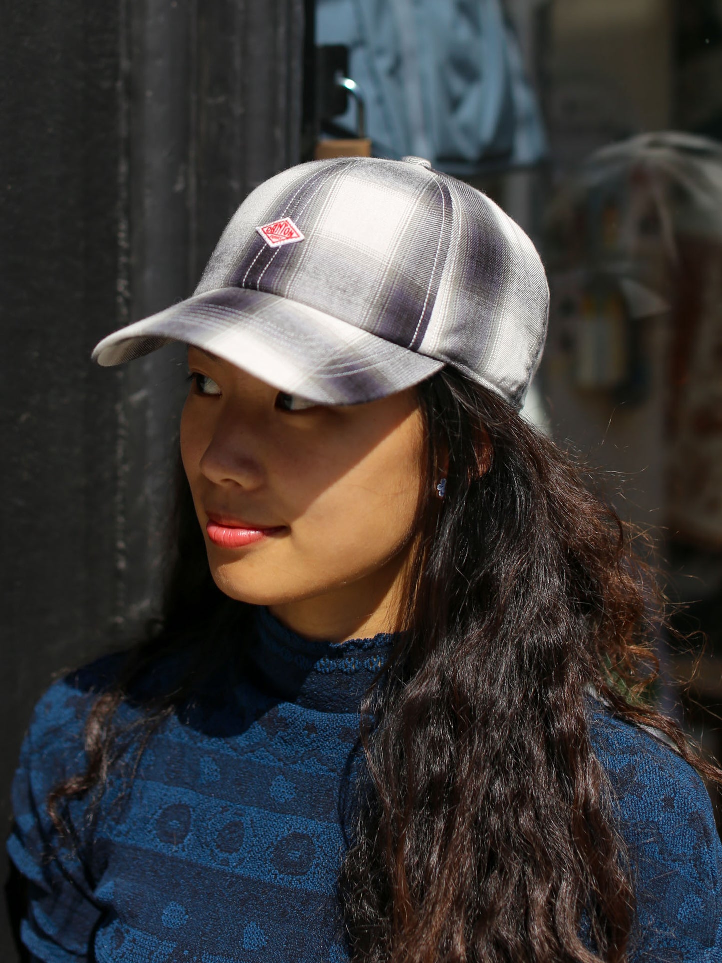 Danton 6 Panel Ombre Check Baseball Cap - Grey Ombre