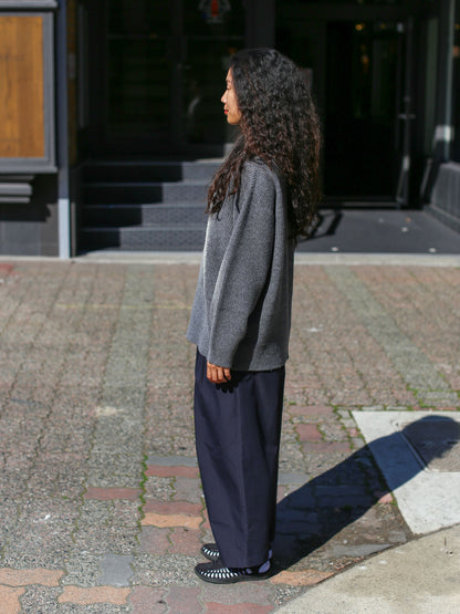 Nicholson & Nicholson Wavy Wool Knitted Sweater - Gray