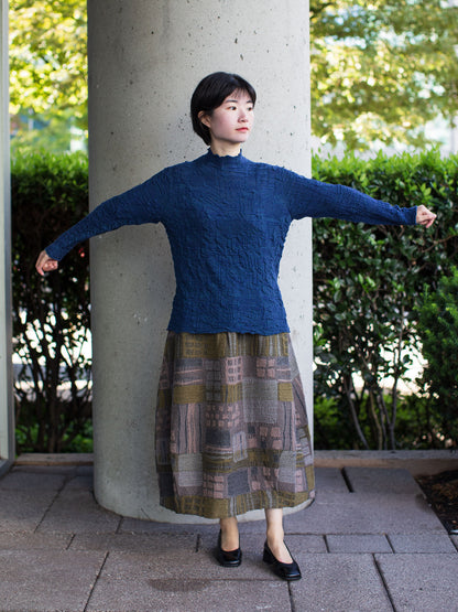 [50% off] M. & Kyoko Knitted Pullover - Dark Blue - 1451