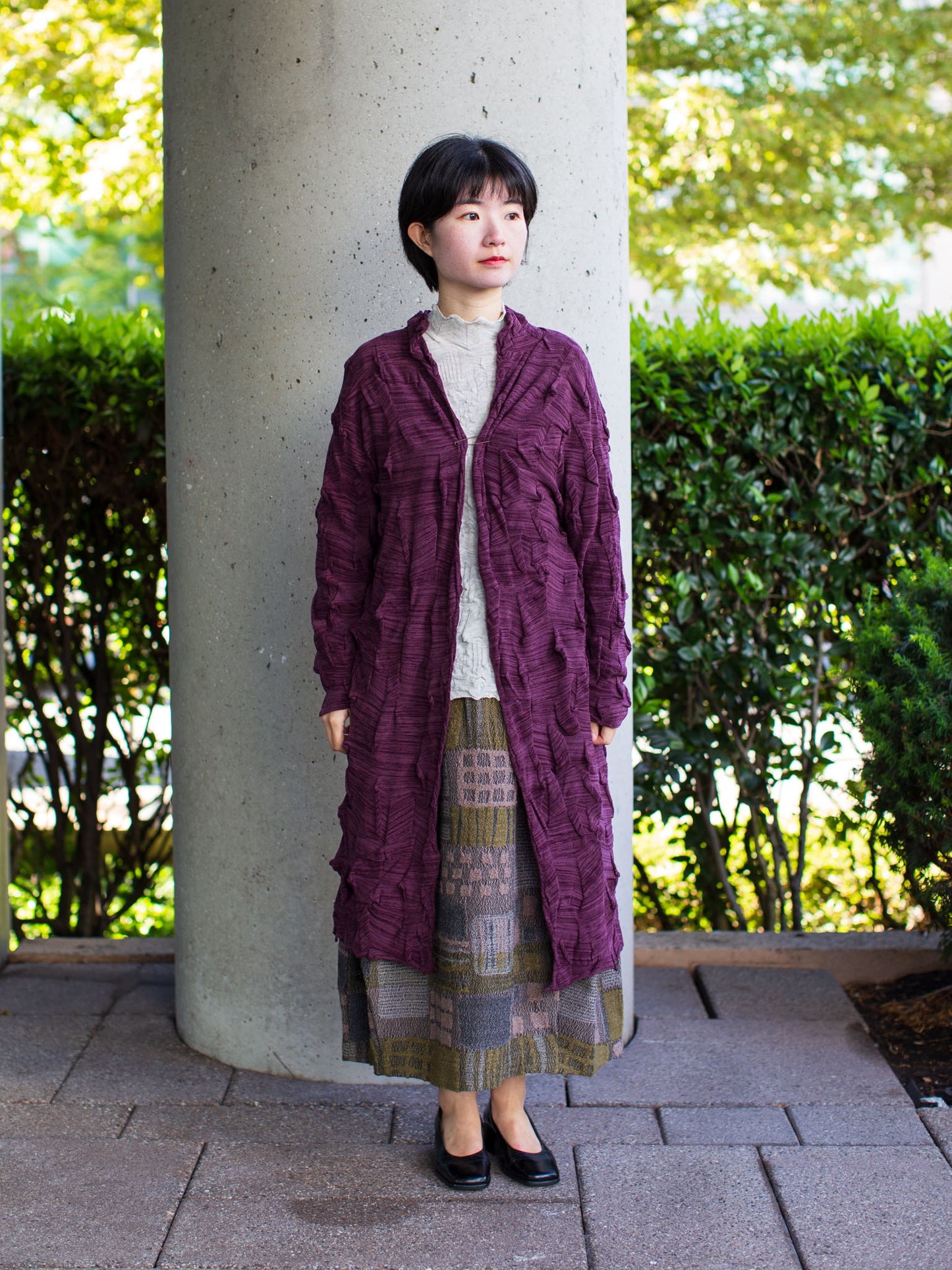 [50% off] Fuga Fuga Knitted Cardigan - Purple - 7449